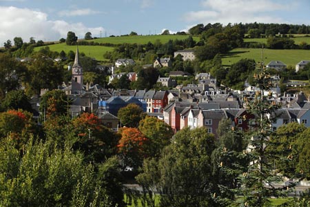 Vista general del pueblo de Jedburgh