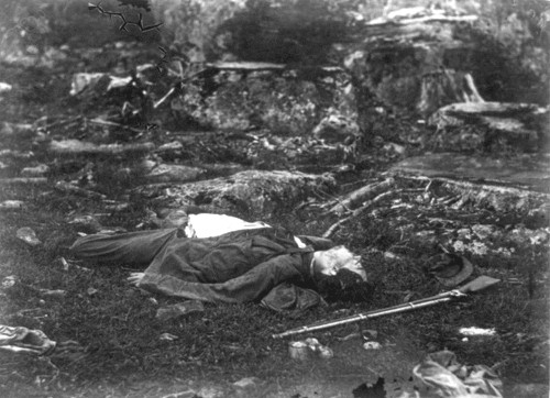 Fotografía del escocés Alexander Gardner en la Guerra Civil Americana en blanco y negro