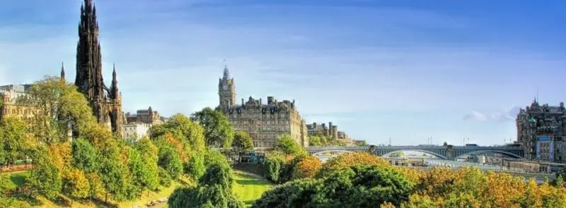 Princes Street Gardens en la New Town de Edimburgo