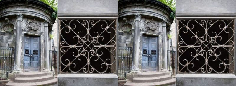Tumba en el cementerio de Greyfriars en Edimburgo, Escocia