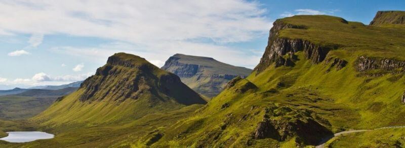 Isla de Skye en las Tierras Altas de Escocia en Reino Unido