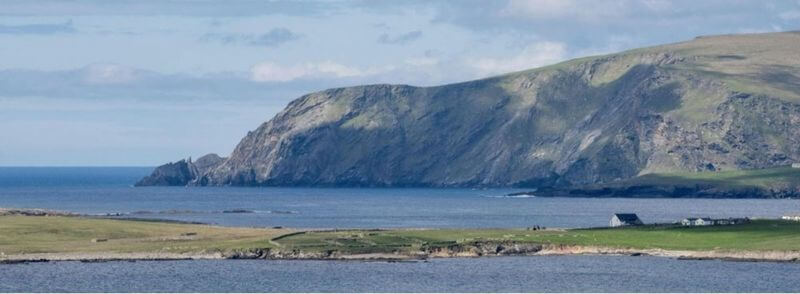 Islas Shetland en la costa de Escocia, Reino Unido