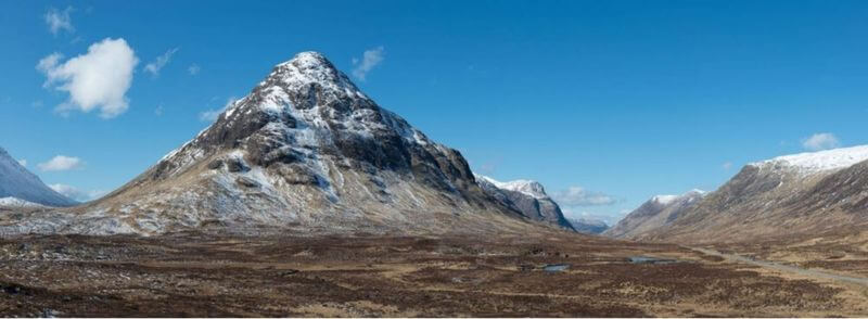 Vista de la montaña Buachaille Etive Mor en Glencoe, Escocia