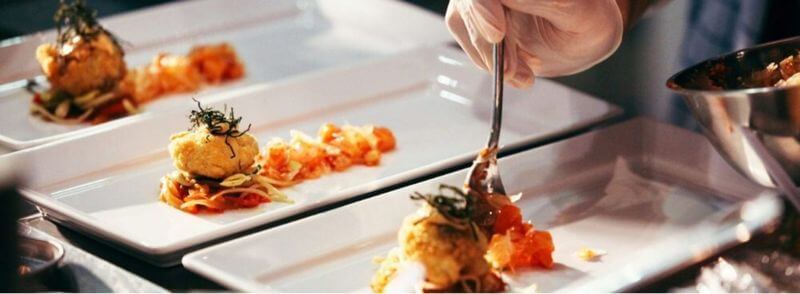 Comida de un restaurante con Estrella Michelin en Edimburgo, Escocia