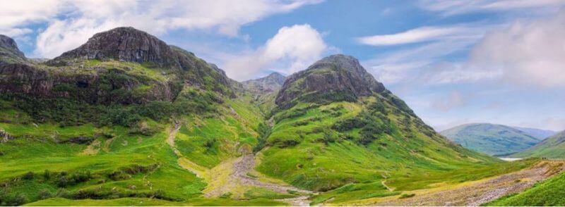 The Three Sisters o Las Tres Hermanas en el Valle de Glencoe en las Tierras Altas de Escocia, Reino Unido