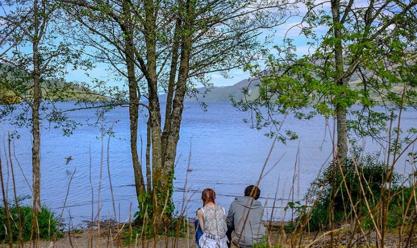 El lago Ness desde la orilla sur